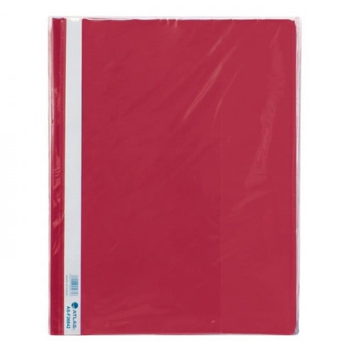 Atlas Polypropylene Thick A4 Flat File With Pocket Red - Al Masam Stationery LLC Main image