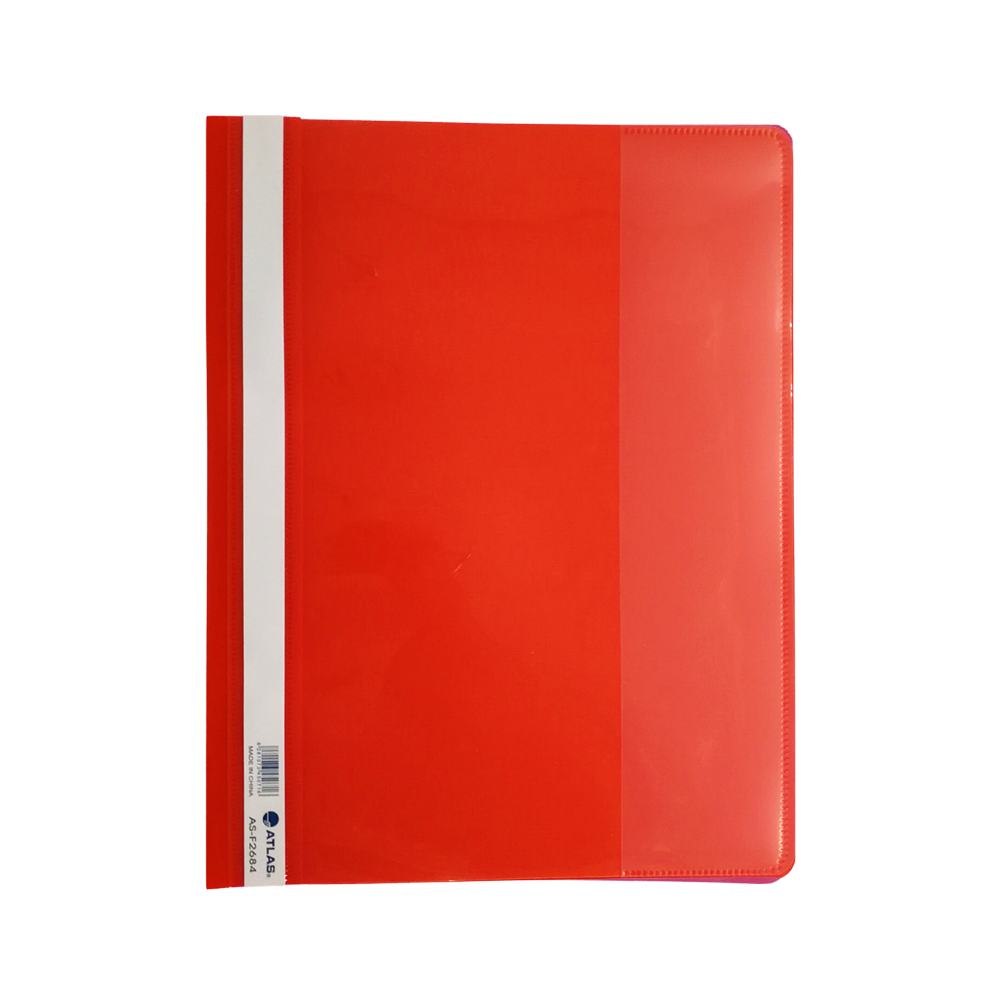 Atlas PVC Flat File With Pocket Black A4 Red - Al Masam Stationery LLC Main image