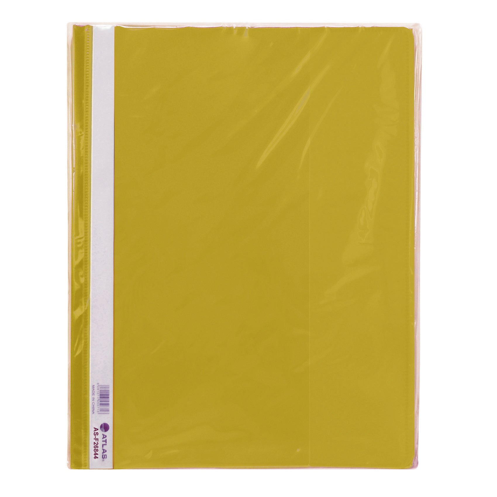 Atlas PVC Flat File With Pocket Black A4 Yellow - Al Masam Stationery LLC Main image