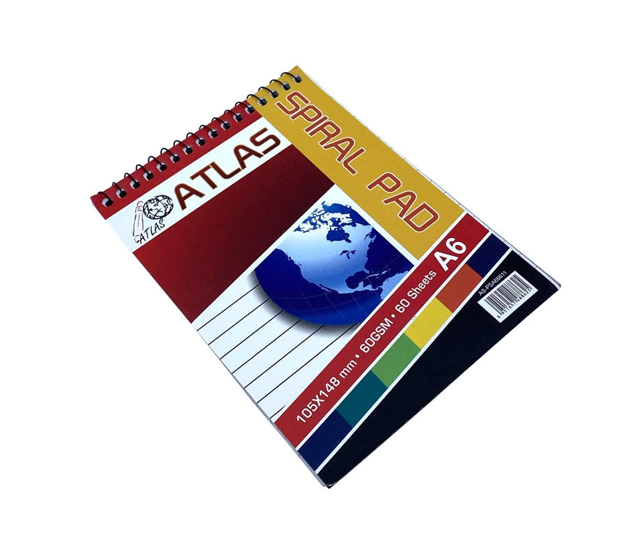 Atlas spiral notebook A6 60gsm 60Sheets - Al Masam Stationery LLC Main image