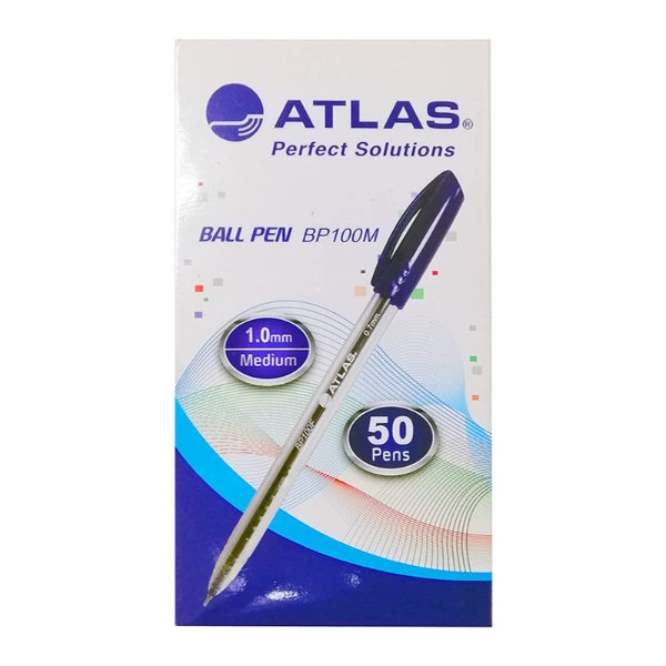 Atlas Tri Ball Pen 1.0mm Blue BX=50 - Al Masam Stationery LLC Main image