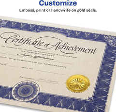 Avery Notary Seal Labels 2 Inch Diameter Printable Gold Certificate Seals - Al Masam Stationery LLC