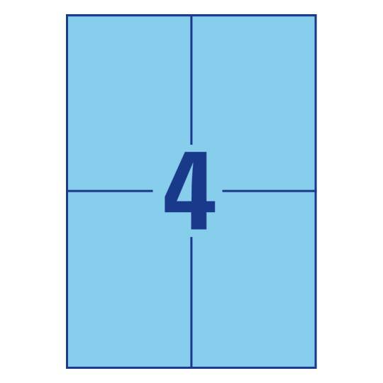 Coloured labels 105 x 148 mm Blue - Al Masam Stationery LLC