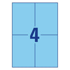 Coloured labels 105 x 148 mm Blue - Al Masam Stationery LLC
