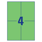 Coloured labels 105 x 148 mm Green - Al Masam Stationery LLC