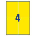 Coloured labels 105 x 148 mm Yellow - Al Masam Stationery LLC