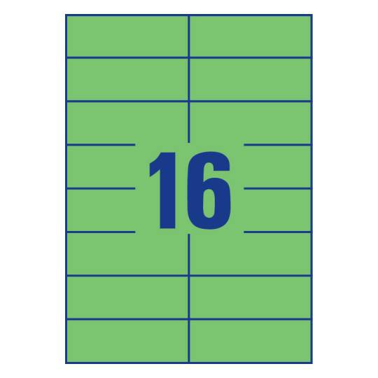 Coloured labels 105 x 37 mm Green - Al Masam Stationery LLC