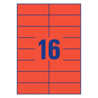 Coloured labels 105 x 37 mm Red - Al Masam Stationery LLC