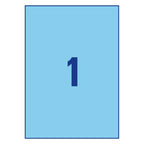 Coloured labels 210 x 297 mm Blue - Al Masam Stationery LLC