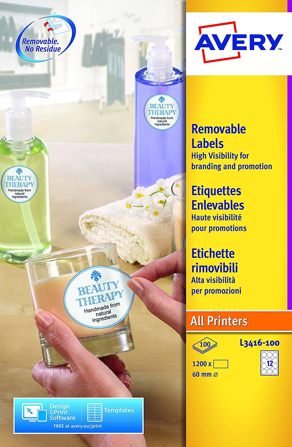 Labels in Special Shapes 60 mm Round - Al Masam Stationery LLC Main image