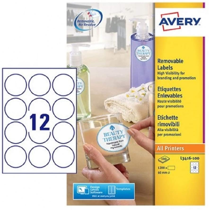 Labels in Special Shapes 60 mm Round - Al Masam Stationery LLC