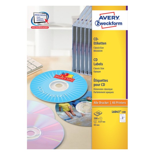 CD Labels Classic Size 117 mm - Al Masam Stationery LLC Main image