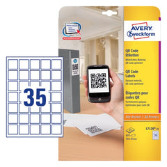 QR Code Labels 35 x 35 mm White - Al Masam Stationery LLC