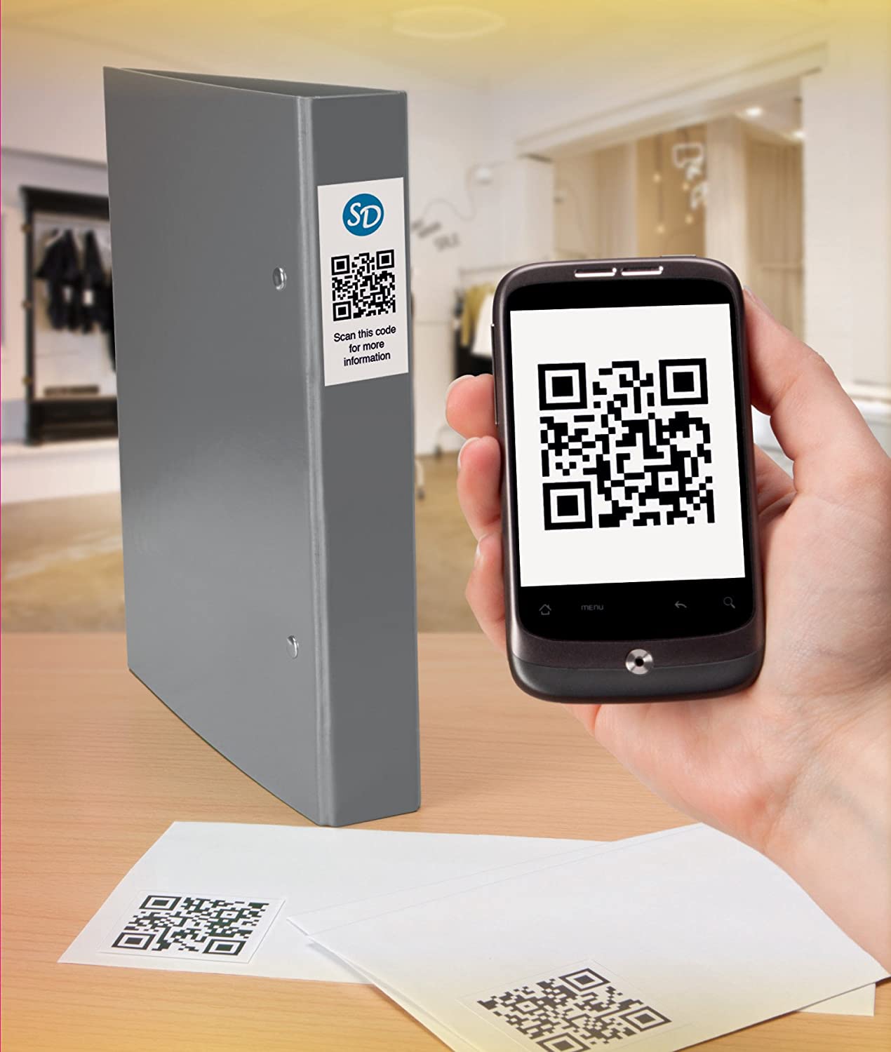 QR code labels 45 x 45 mm - Al Masam Stationery LLC Main image