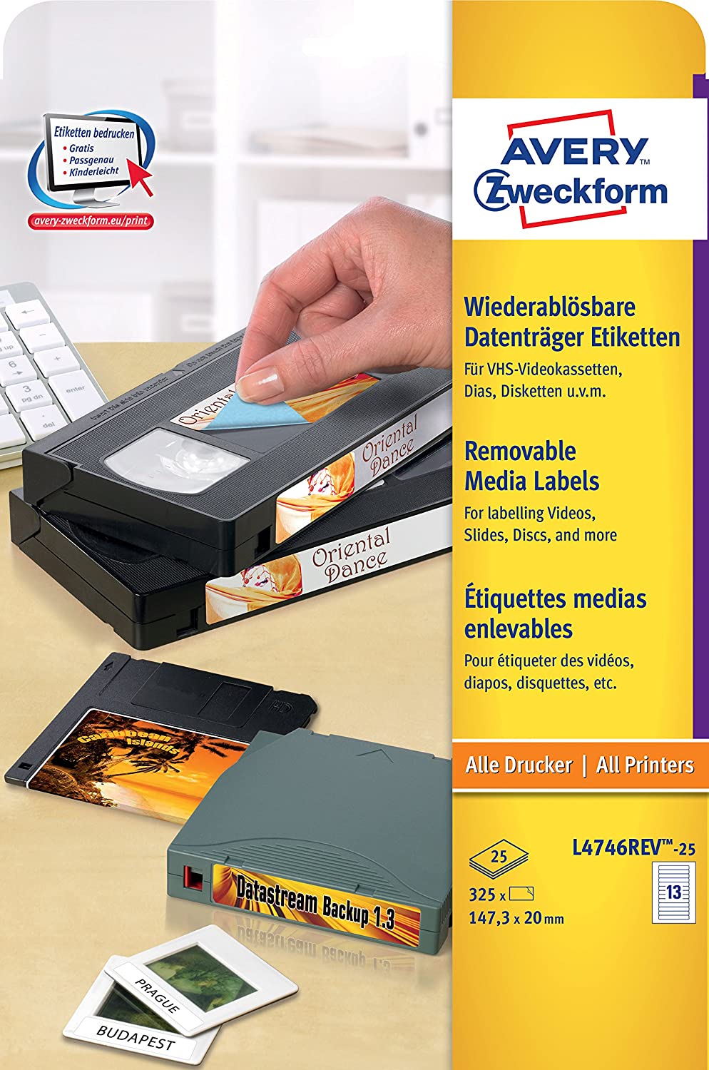 Video labels 147.3 x 20 mm - Al Masam Stationery LLC Main image