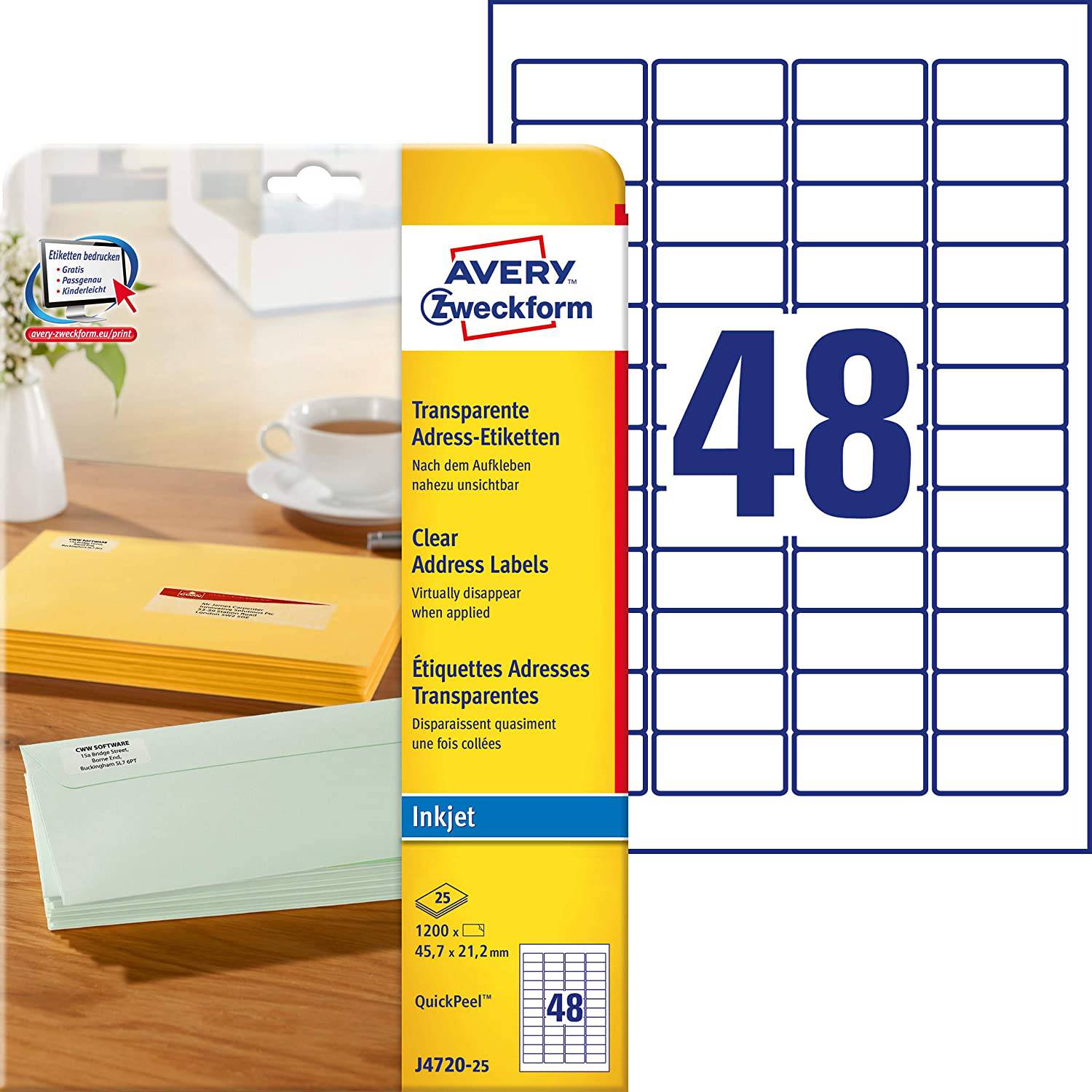 Address labels 45.7 x 21.2 mm - Al Masam Stationery LLC Main image