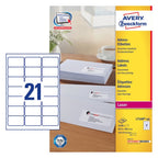 Avery Address Labels 63.5 x 38.1 mm - (L7160-100) - Al Masam Stationery LLC