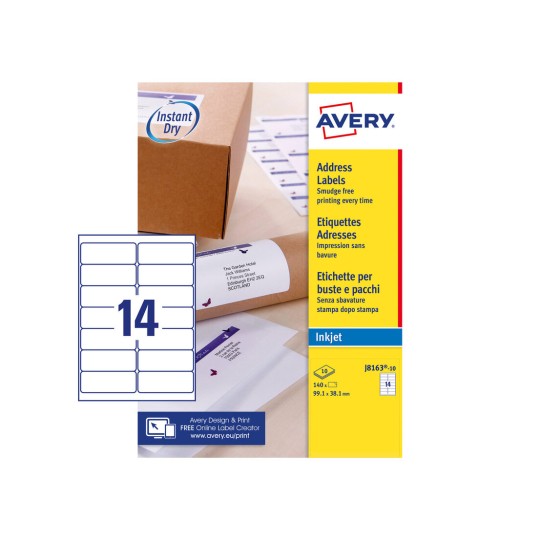 Address Labels 99.1 x 38.1 mm White - Al Masam Stationery LLC