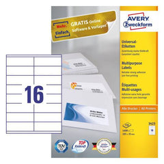 Avery Coloured Labels105 x 37 mm Yellow - Al Masam Stationery LLC