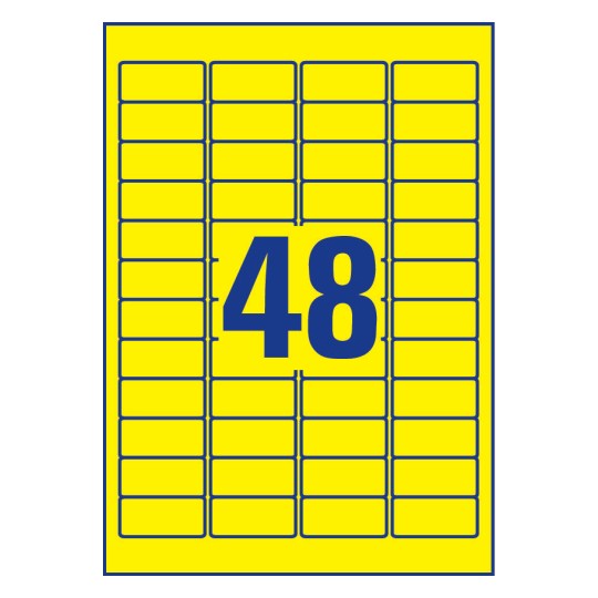 Coloured labels 45.7 x 21.2 mm Secondary image