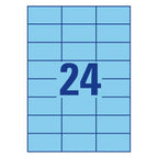 Coloured labels 70 x 37 mm Blue - Al Masam Stationery LLC