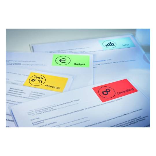 Coloured labels 70 x 37 mm Blue Secondary image