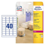 Crystal Clear labels 45.7 x 25.4 mm - Al Masam Stationery LLC