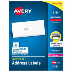 Easy Peel® Address Labels, Sure Feed™ Technology, Permanent Adhesive, 1" x 2-5/8" for Laser Printers - Al Masam Stationery LLC