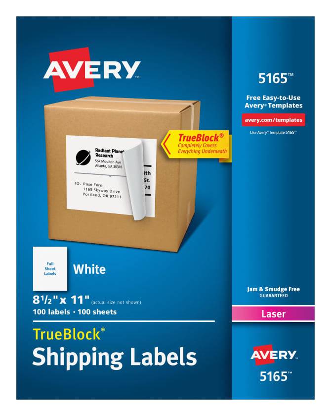 Easy Peel® Address Labels, Sure Feed™ Technology, Permanent Adhesive, 1" x 2-5/8" for Laser Printers - Al Masam Stationery LLC Main image