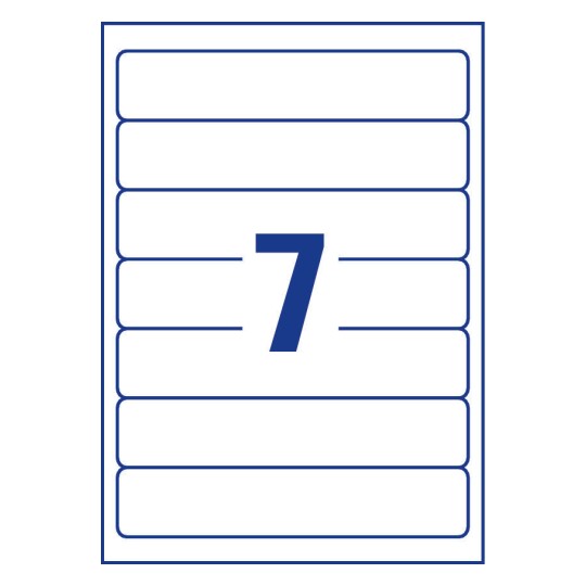 Filing Labels38 x 192 mm, Inkjet, Colour Laser, B/W Laser, Copier, for small binders, short - Al Masam Stationery LLC