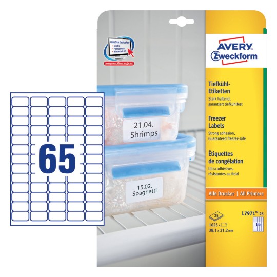Freezer labels 38.1 x 21.2 mm - Al Masam Stationery LLC