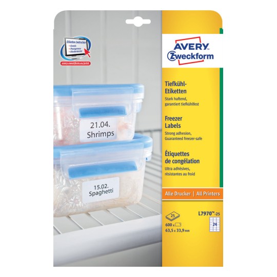 Freezer Labels 63.5 x 33.9 mm - Al Masam Stationery LLC Main image