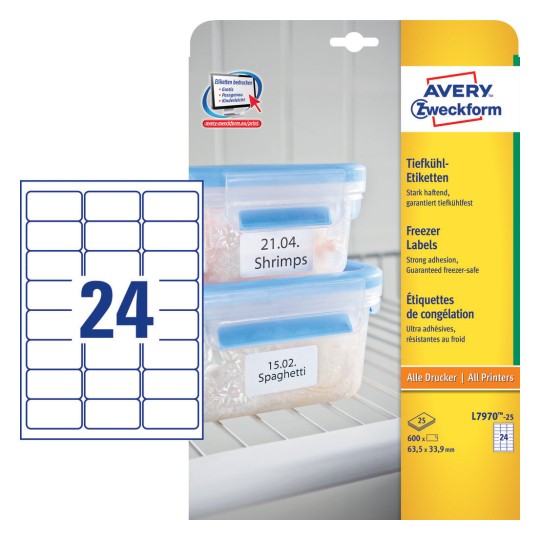 Freezer Labels 63.5 x 33.9 mm - Al Masam Stationery LLC