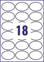 Glossy Oval Labels for Laser Printers 63.5 x 42.3 mm Oval Labels - Al Masam Stationery LLC