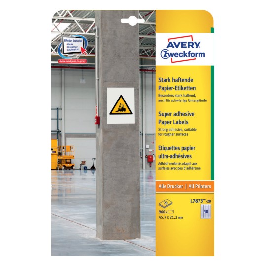 Highly Adhesive Paper Labels 45.7 x 21.2 mm - Al Masam Stationery LLC Main image
