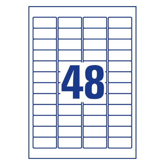Highly Adhesive Paper Labels 45.7 x 21.2 mm Secondary image