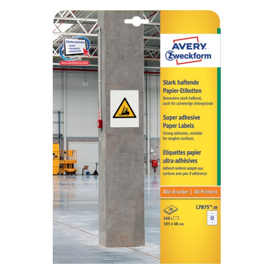 Highly Adhesive Paper Labels105 x 48 mm - Al Masam Stationery LLC Main image