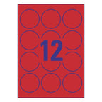 Labels in special Colours 63.5 mm Neon Red - Al Masam Stationery LLC