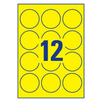 Labels in special Colours 63.5 mm Neon Yellow - Al Masam Stationery LLC