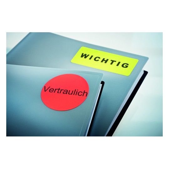 Labels in special Colours 63.5 x 29.6 mm Neon Red - Al Masam Stationery LLC