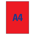 Labels in special colours210 x 297 mm, Colour Laser, B/W Laser, Copier, neon red - Al Masam Stationery LLC