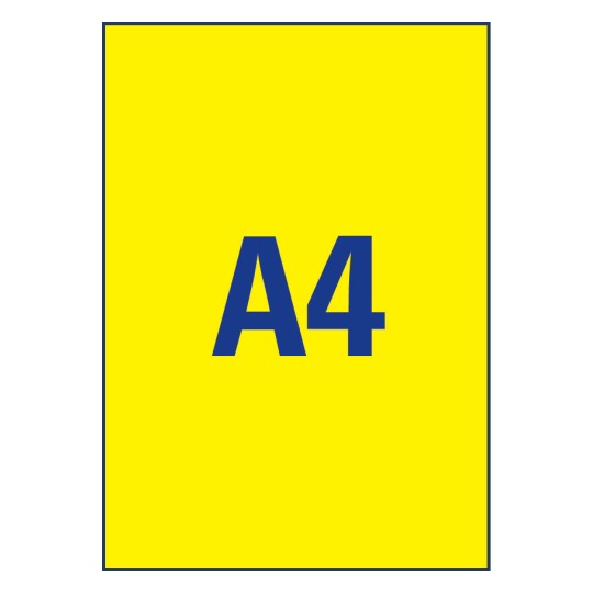 Labels in special colours210 x 297 mm, Colour Laser, B/W Laser, Copier, neon yellow - Al Masam Stationery LLC