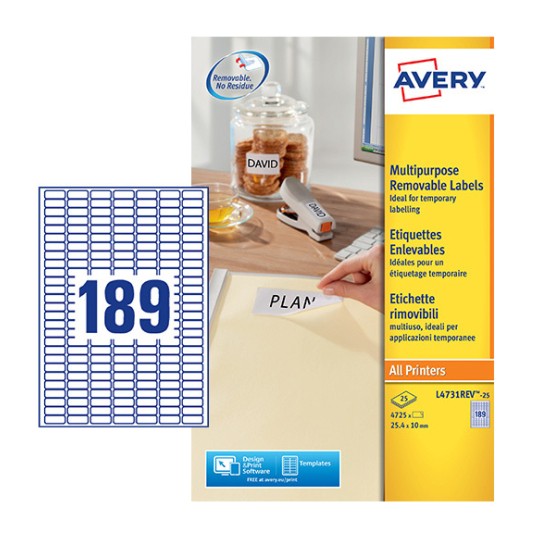 Multipurpose General Use Labels 25.4 x 10 mm - Al Masam Stationery LLC