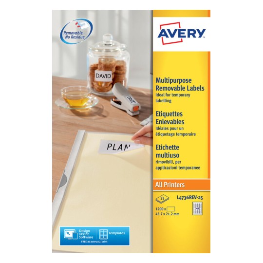 Multipurpose General use Labels 45.7 x 21.2 mm - Al Masam Stationery LLC Main image