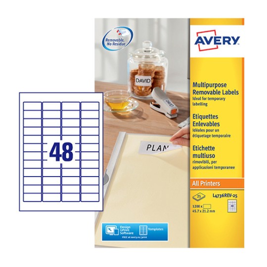 Multipurpose General use Labels 45.7 x 21.2 mm - Al Masam Stationery LLC