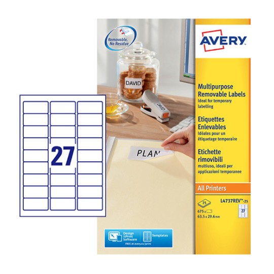 Multipurpose General Use Labels 63.5 x 29.6 mm - Al Masam Stationery LLC