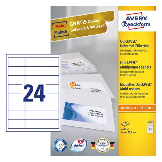 Multipurpose General Use Labels with Ultra Grip A4 - Al Masam Stationery LLC