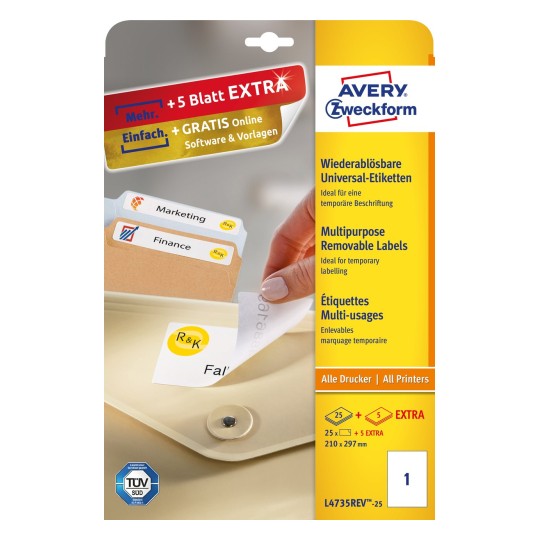 Multipurpose General-use Labels210 x 297 mm - Al Masam Stationery LLC Main image