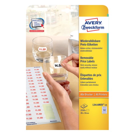 Pricing labels 26 x 16 mm Secondary image