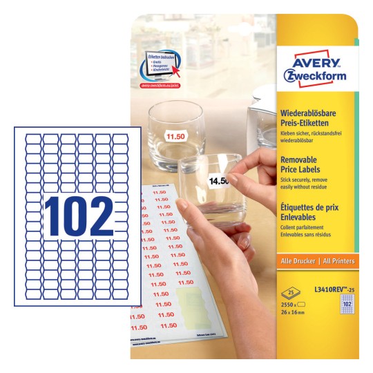 Pricing labels 26 x 16 mm - Al Masam Stationery LLC